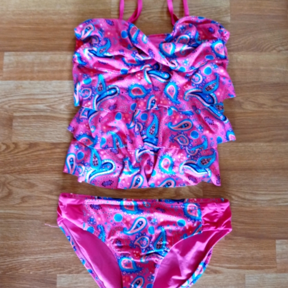 Justice girls size 14 2 piece swimsuit